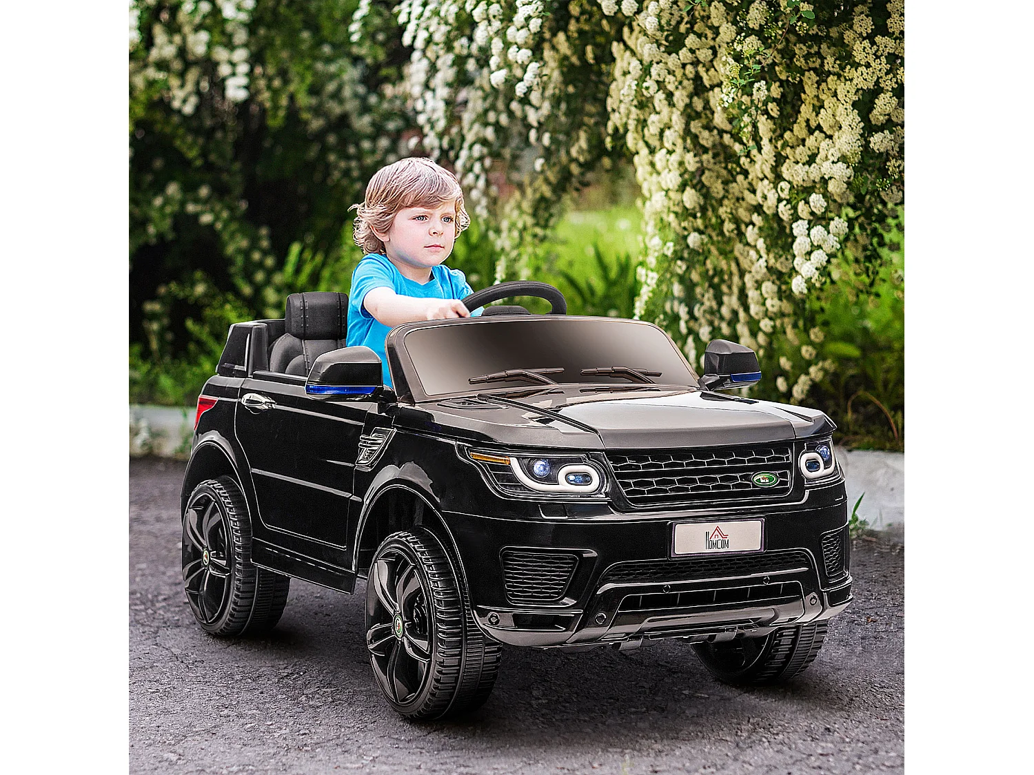 Coche eléctrico infantil negro 110x68x52 cm HOMCOM