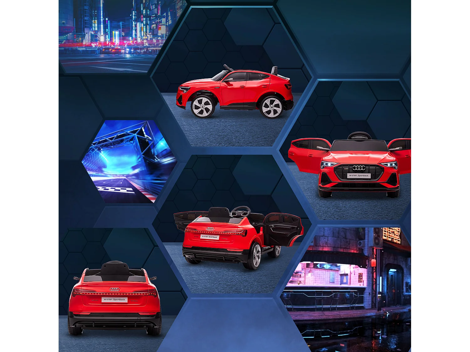 Coche eléctrico rojo 108x60x47 cm HOMCOM