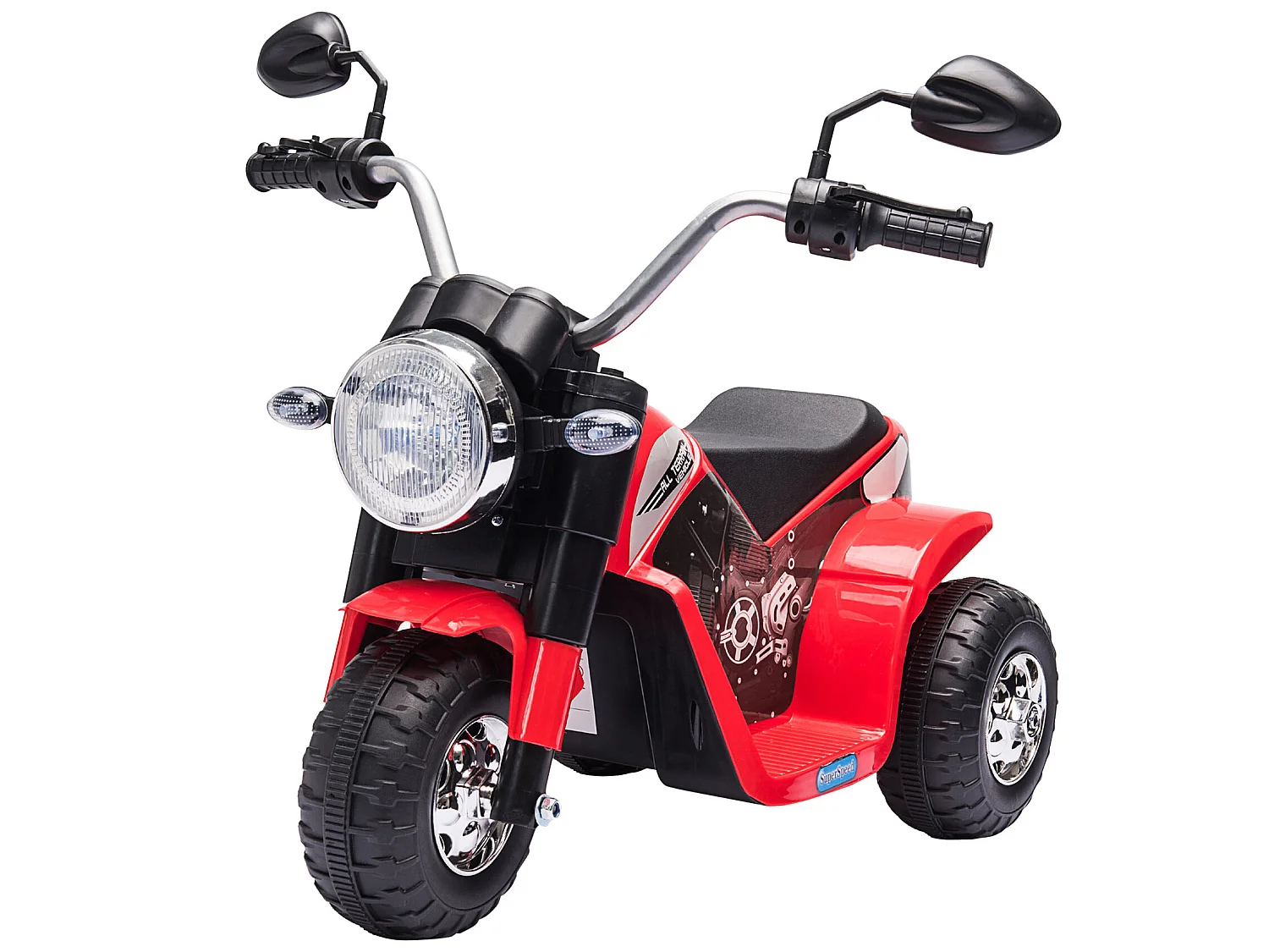Moto eléctrica para niños rojo 72x57x56 cm HOMCOM