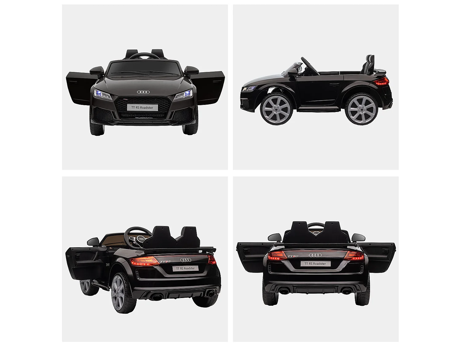 Coche eléctrico infantil negro 102x60x44 cm HOMCOM