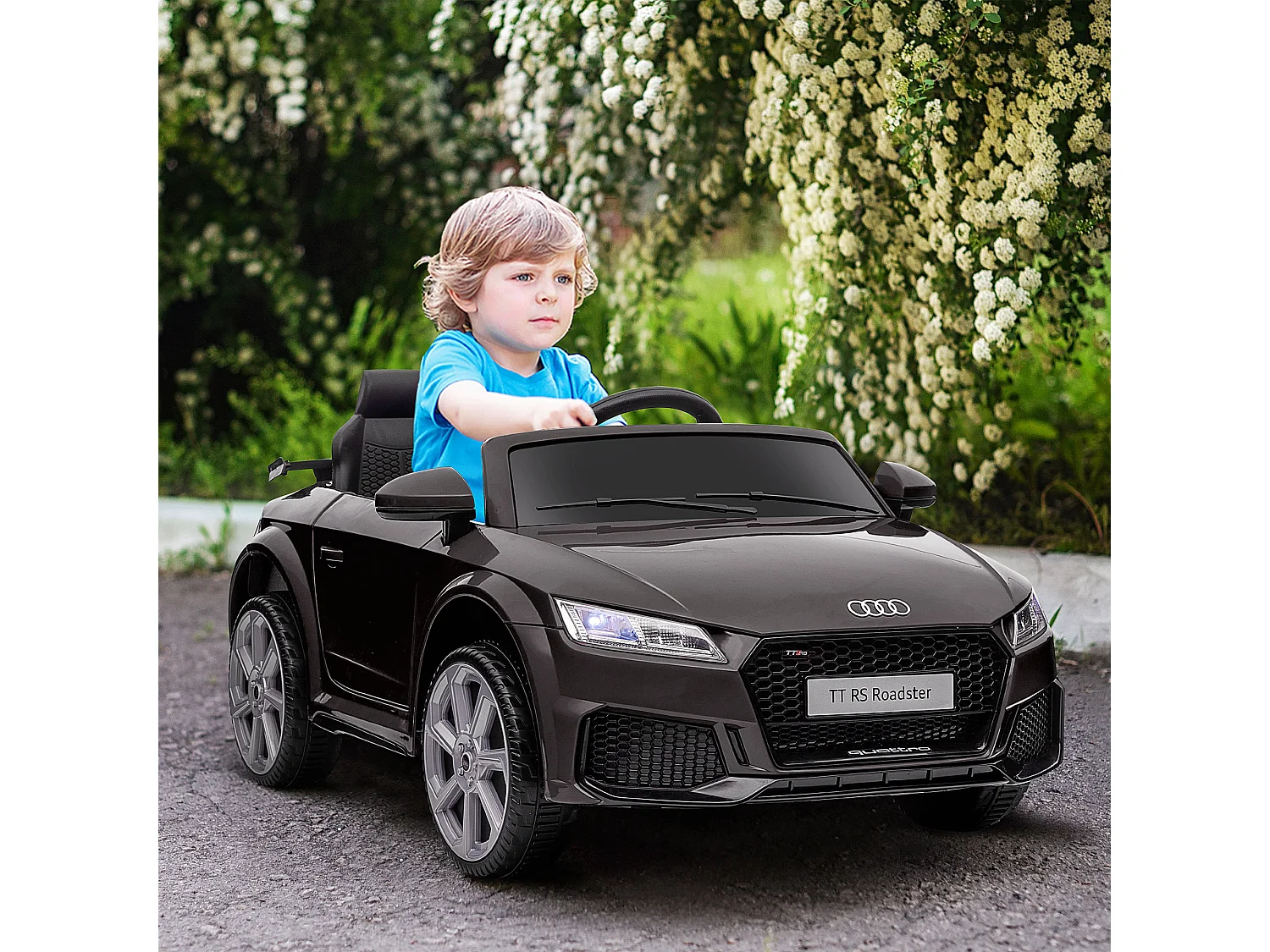 Coche eléctrico infantil negro 102x60x44 cm HOMCOM