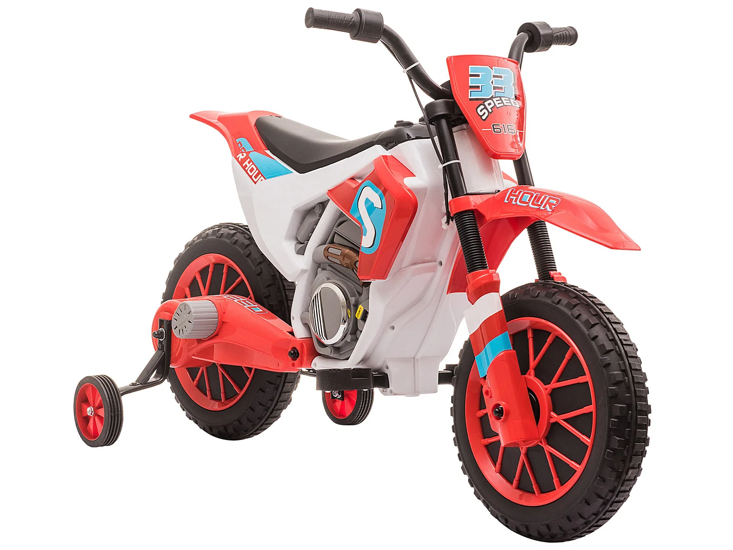 Moto eléctrica para niños rojo 106.5x51.5x68 cm HOMCOM