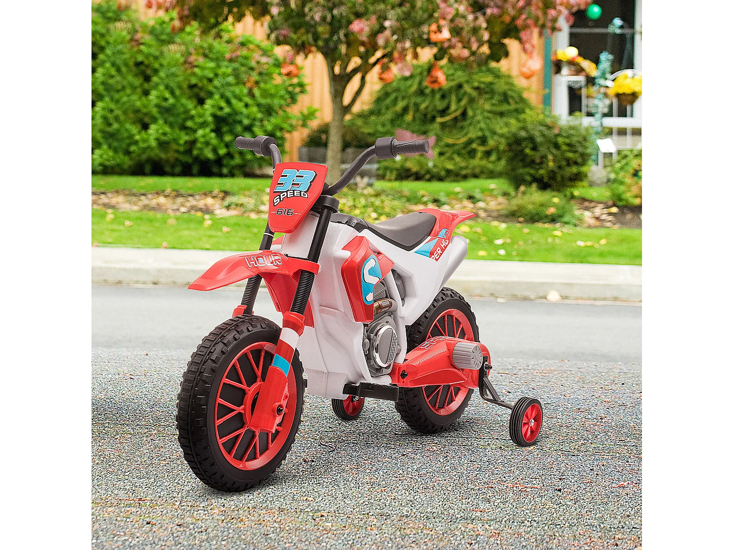 Moto eléctrica para niños rojo 106.5x51.5x68 cm HOMCOM