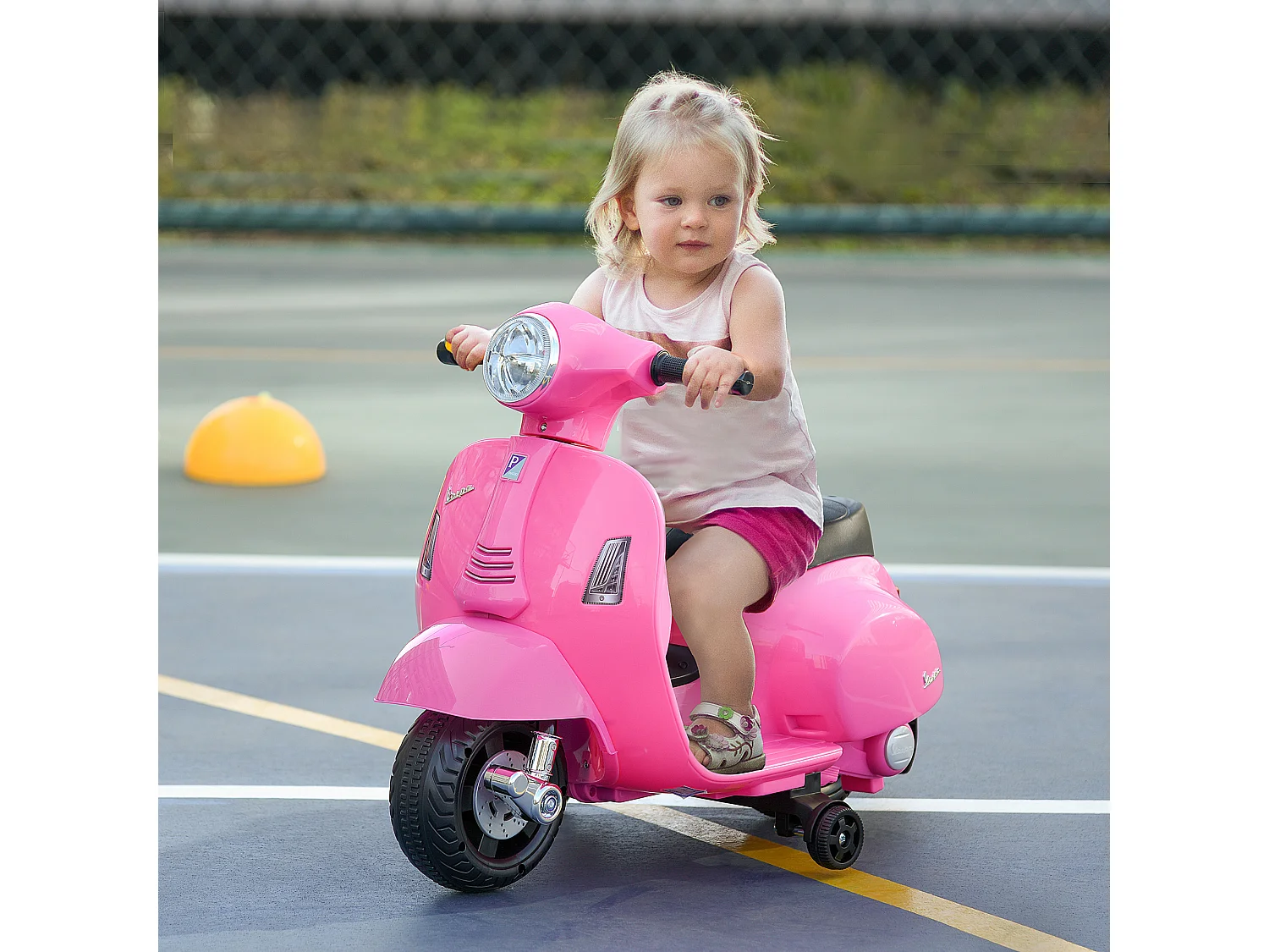 Moto eléctrica para niños rosa 66.5 x 38 x 52 cm HOMCOM