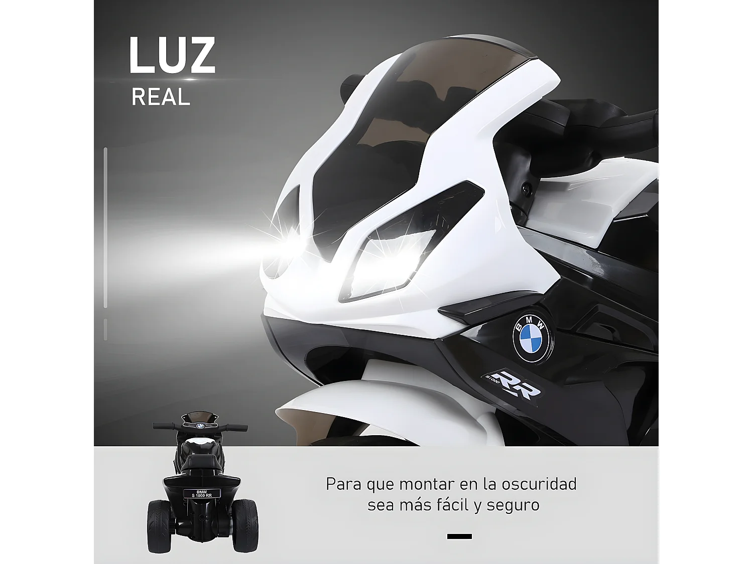 Moto eléctrica infantil negro 66x37x44cm HOMCOM