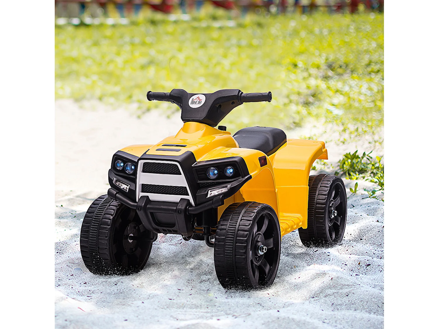 Quad eléctrico para niños amarillo 65x40x43 cm HOMCOM