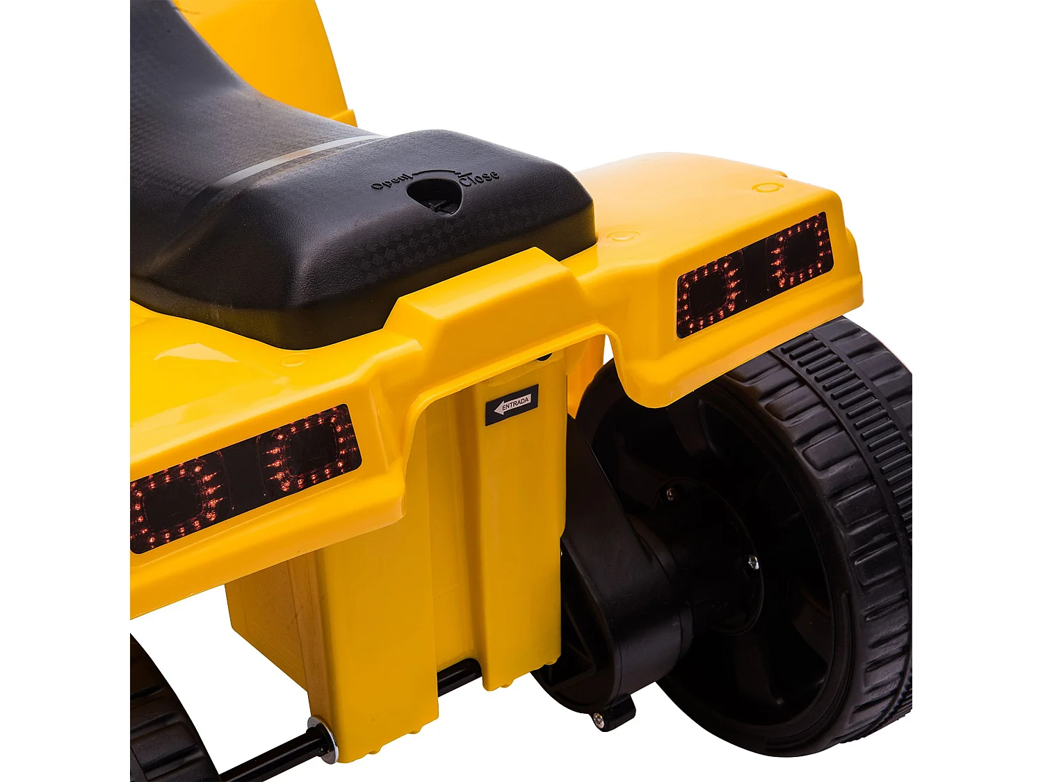 Quad eléctrico para niños amarillo 65x40x43 cm HOMCOM