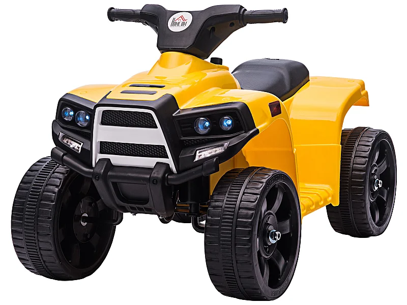 Quad eléctrico para niños amarillo 65x40x43 cm HOMCOM