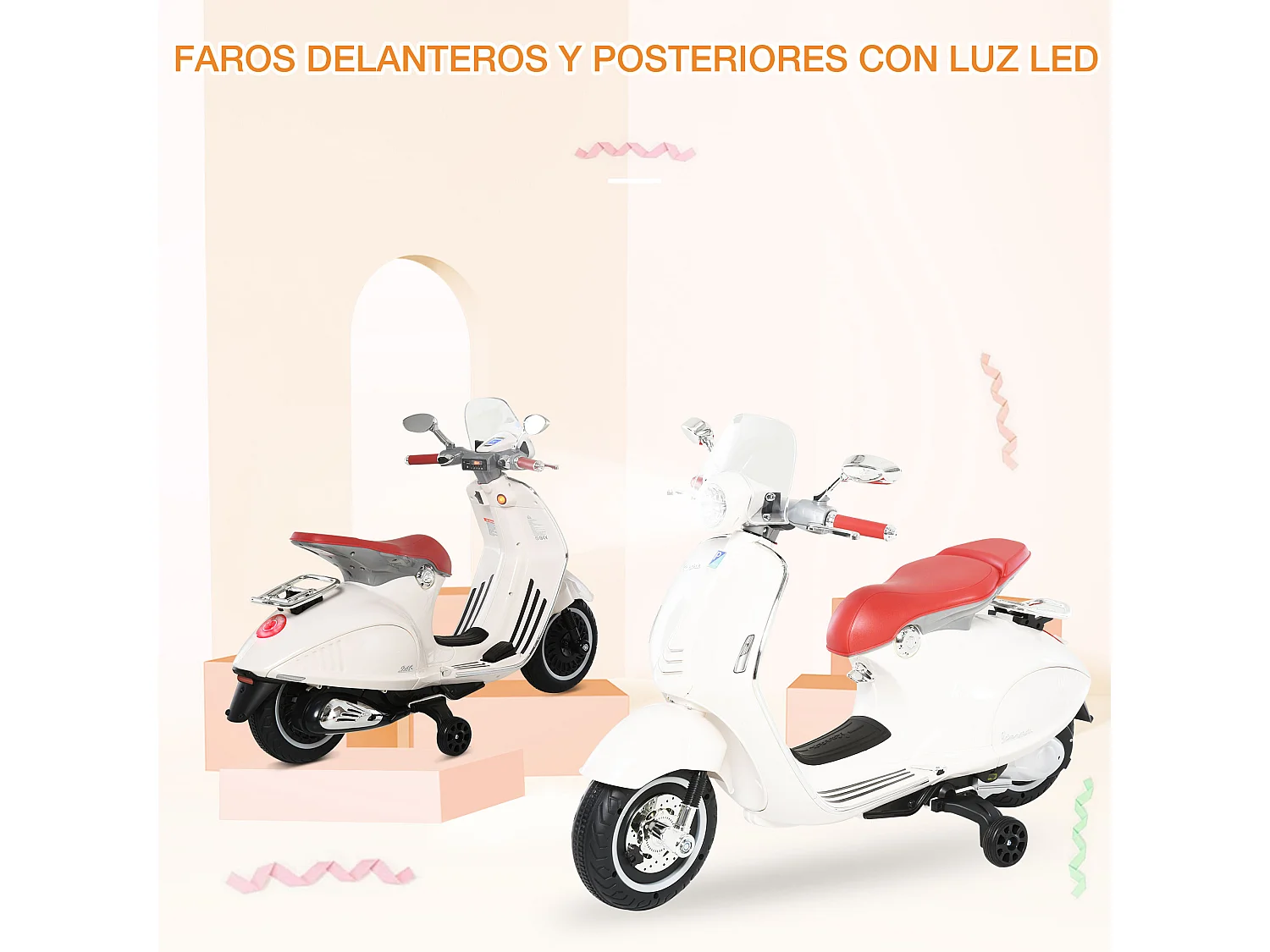 Moto eléctrica blanco 108 x 49 x 75 cm HOMCOM