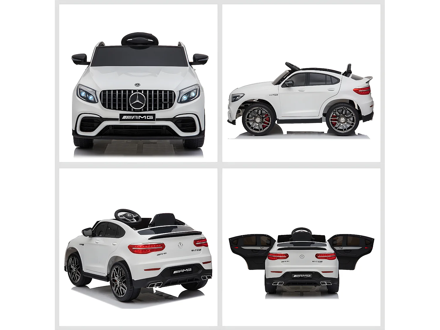 Coche eléctrico blanco 115x70x55cm HOMCOM