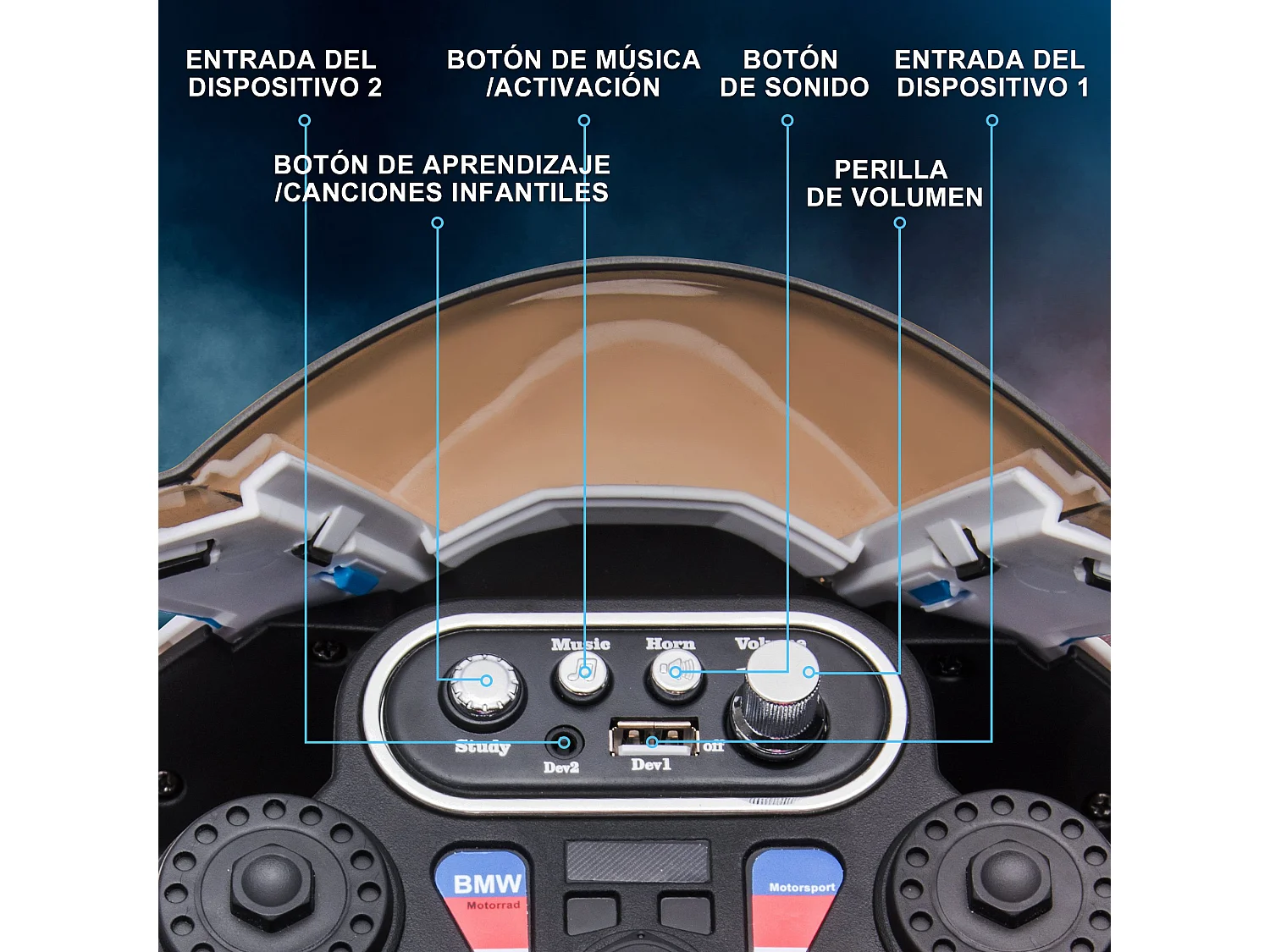 Moto eléctrica infantil rojo 82.5x42x54 cm HOMCOM