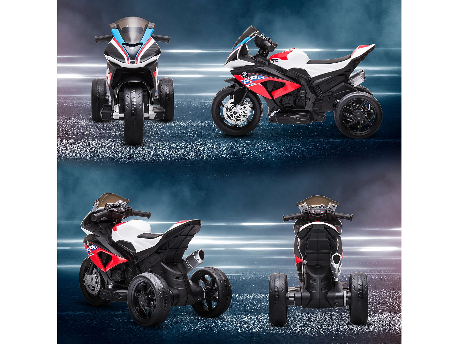 Moto eléctrica infantil rojo 82.5x42x54 cm HOMCOM