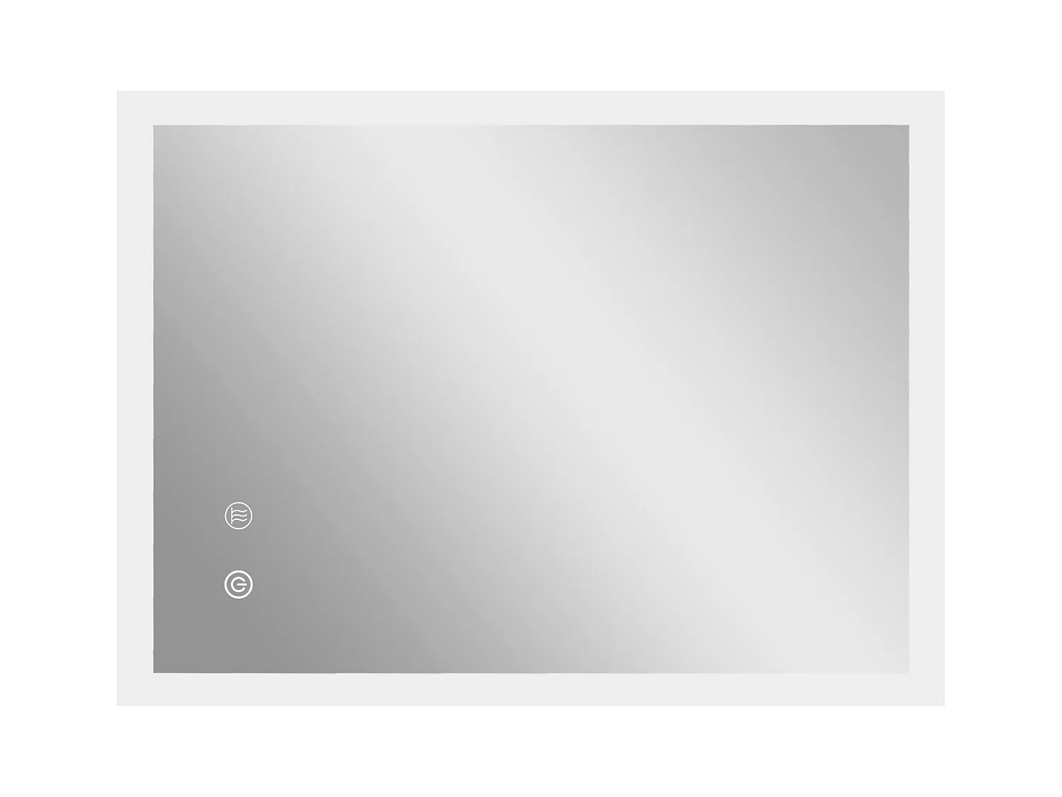 Espejo de baño plata 70x50x3 cm kleankin