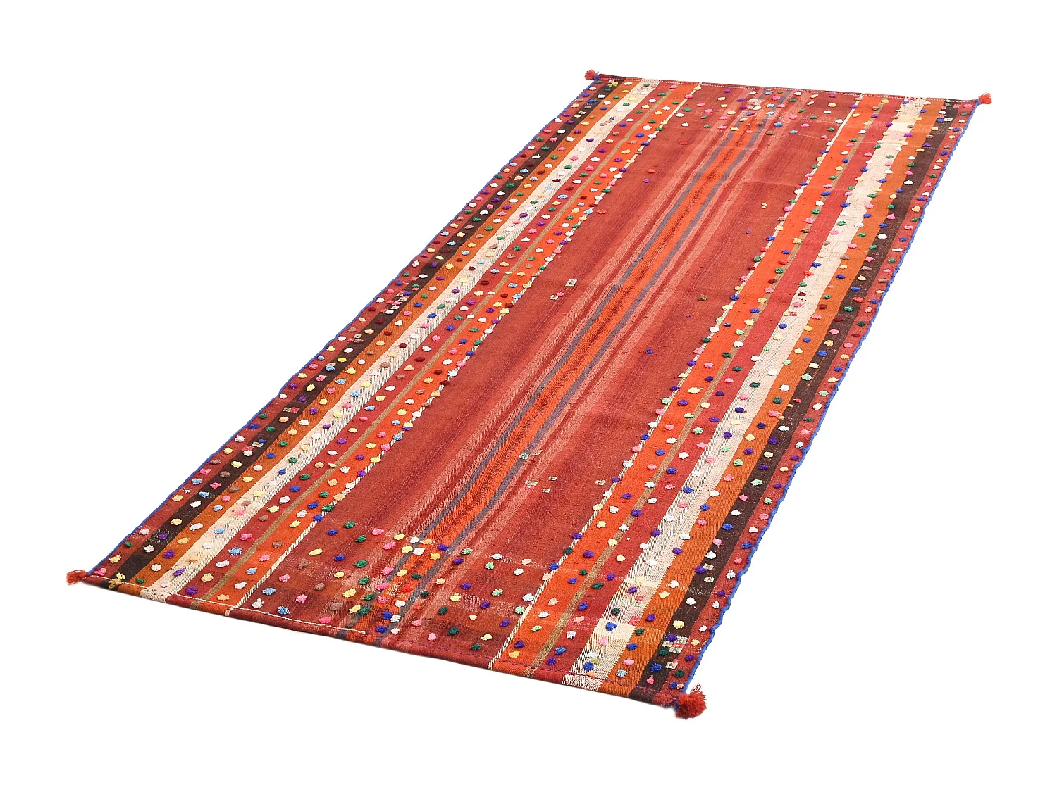 Tapis de laine 114x270 rouge Jajim