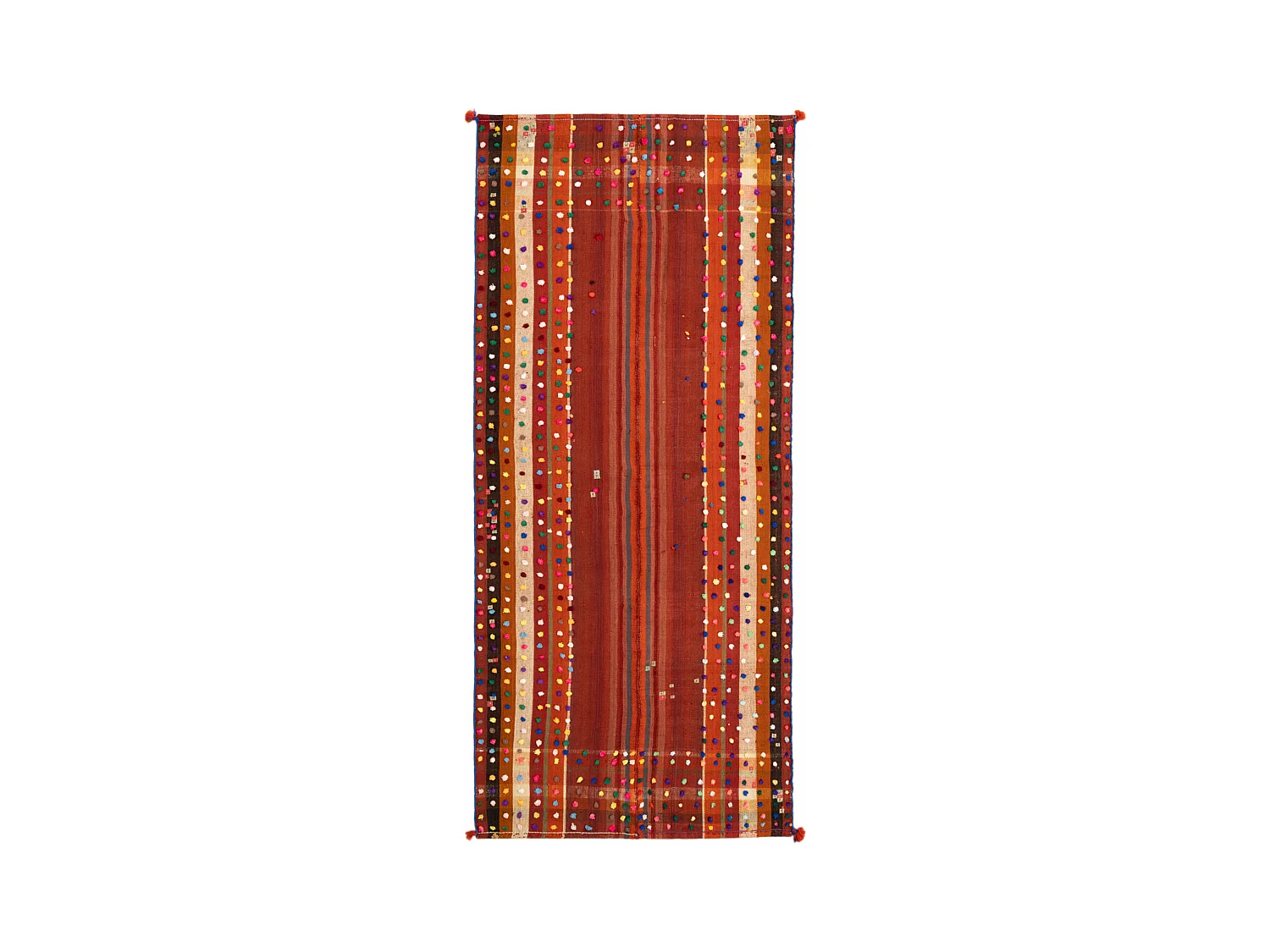 Tapis de laine 114x270 rouge Jajim