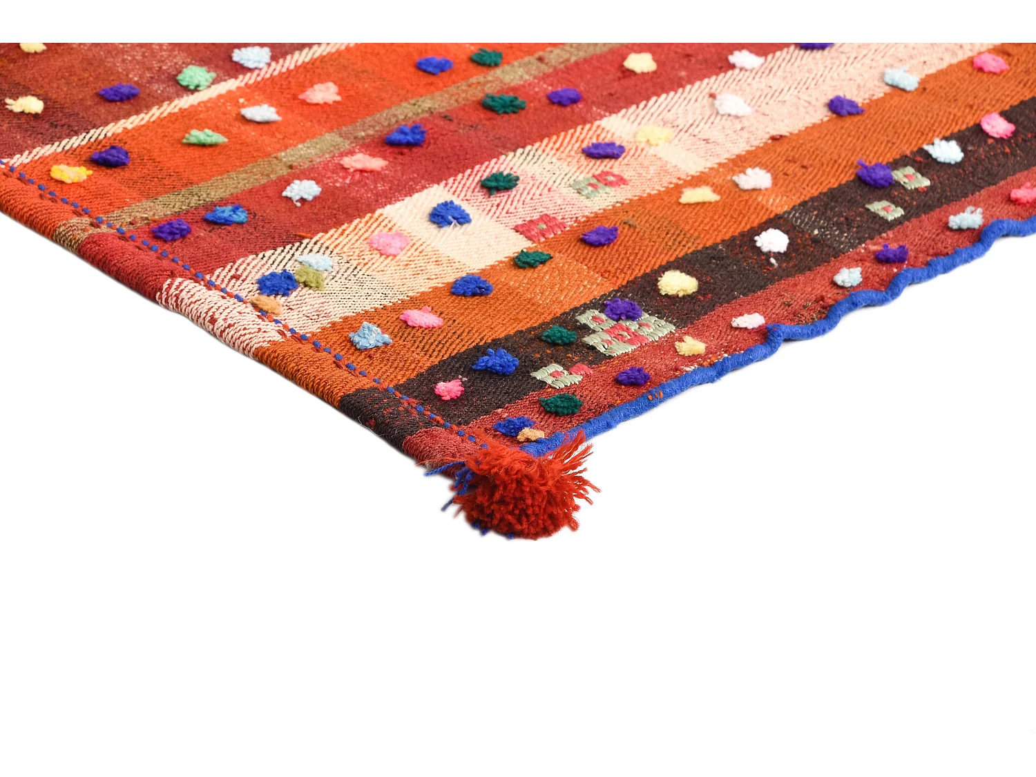 Tapis de laine 114x270 rouge Jajim