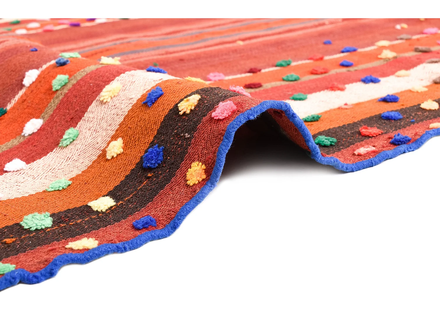 Tapis de laine 114x270 rouge Jajim