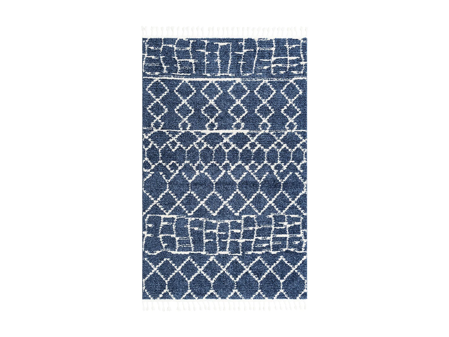 Tapis shaggy 125x185 Bleu Frauenfeld Diamond