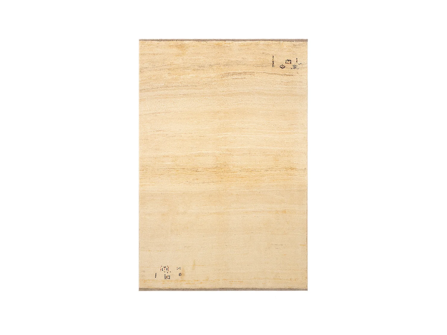 Tapis de laine 99x146 beige Gabbeh