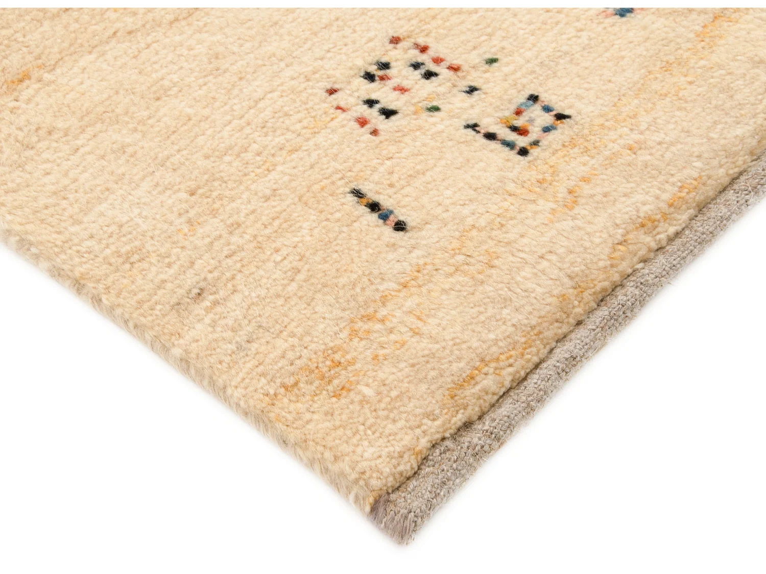 Tapis de laine 99x146 beige Gabbeh