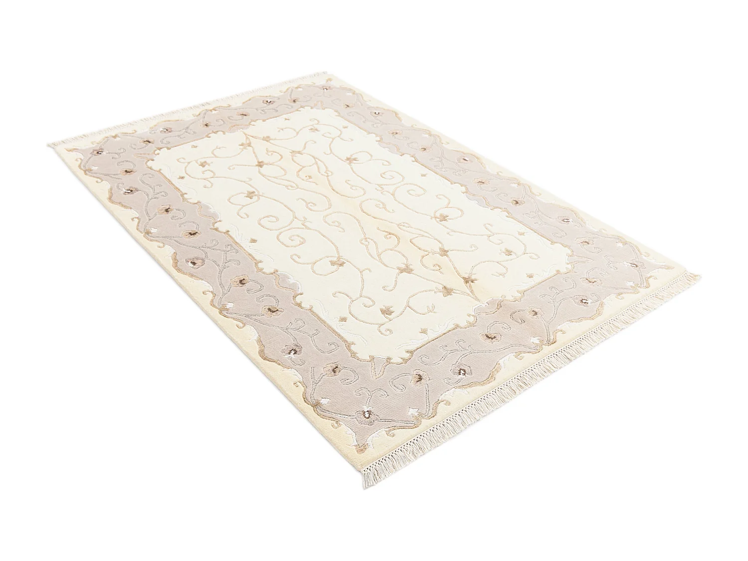 Wollteppich 122x180 Beige Darya