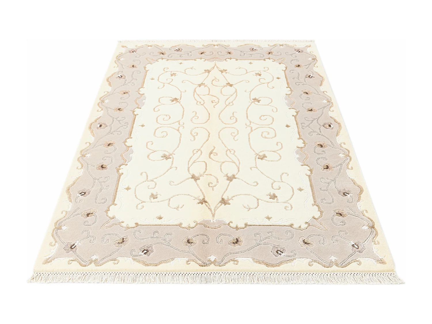 Tapis de laine 122x180 beige Darya