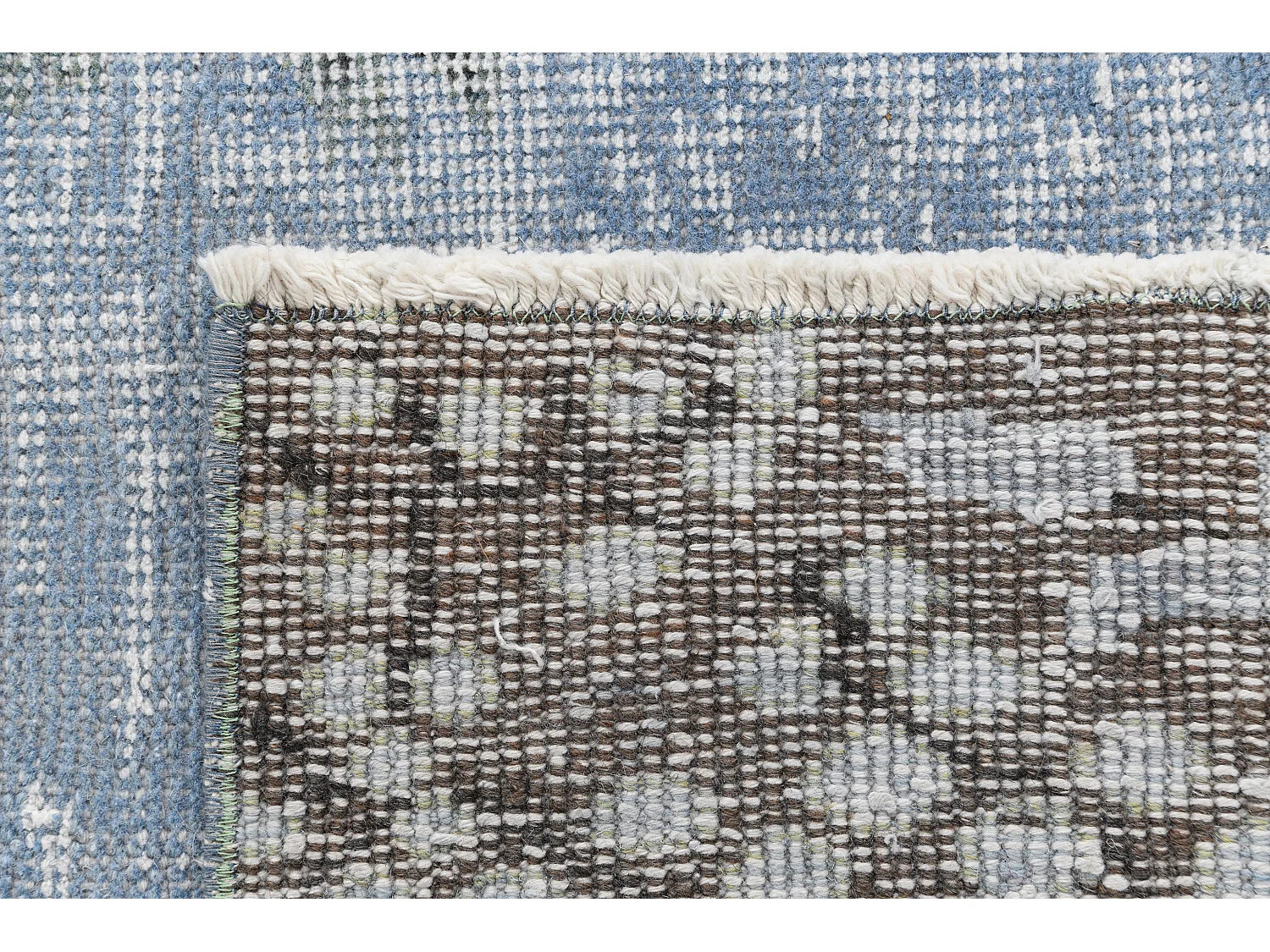 Tapis de laine 198x297 Bleu Ultra Vintage