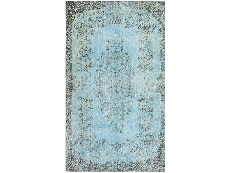Tapis de laine 170x297 Bleu Ultra Vintage