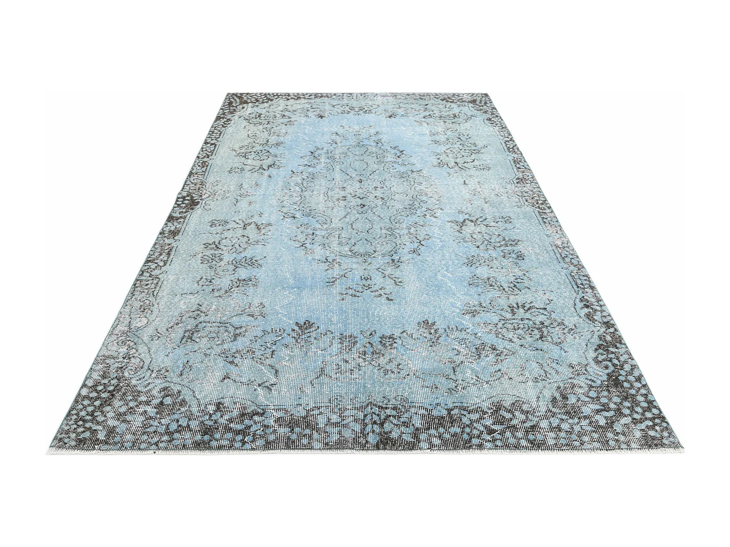 Tappeto in lana 170x297 Blu Ultra Vintage