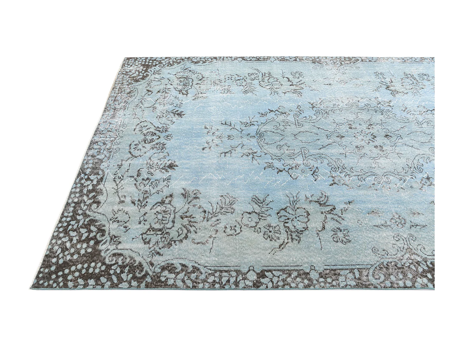 Tappeto in lana 170x297 Blu Ultra Vintage