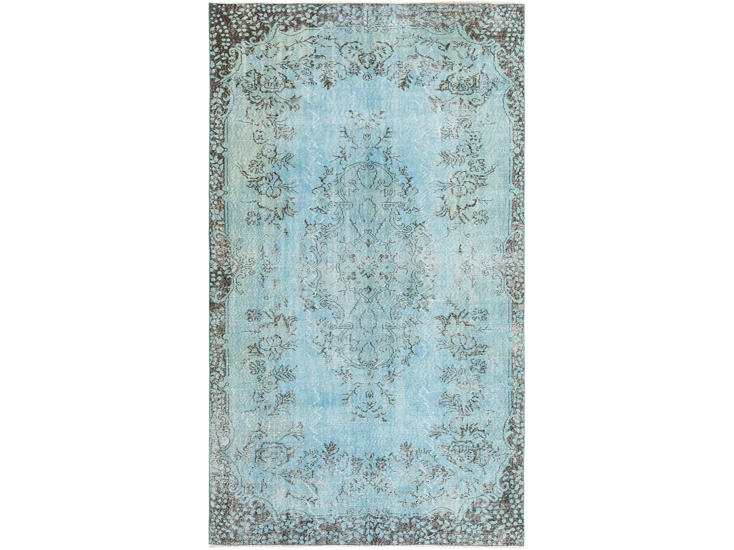 Tapis de laine 170x297 Bleu Ultra Vintage