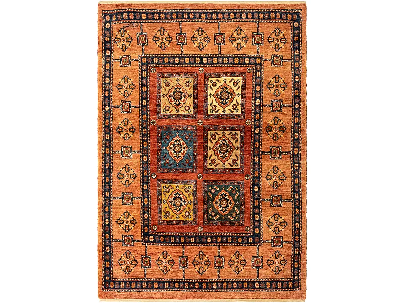 Wollteppich 103x149 Orange Kashkuli