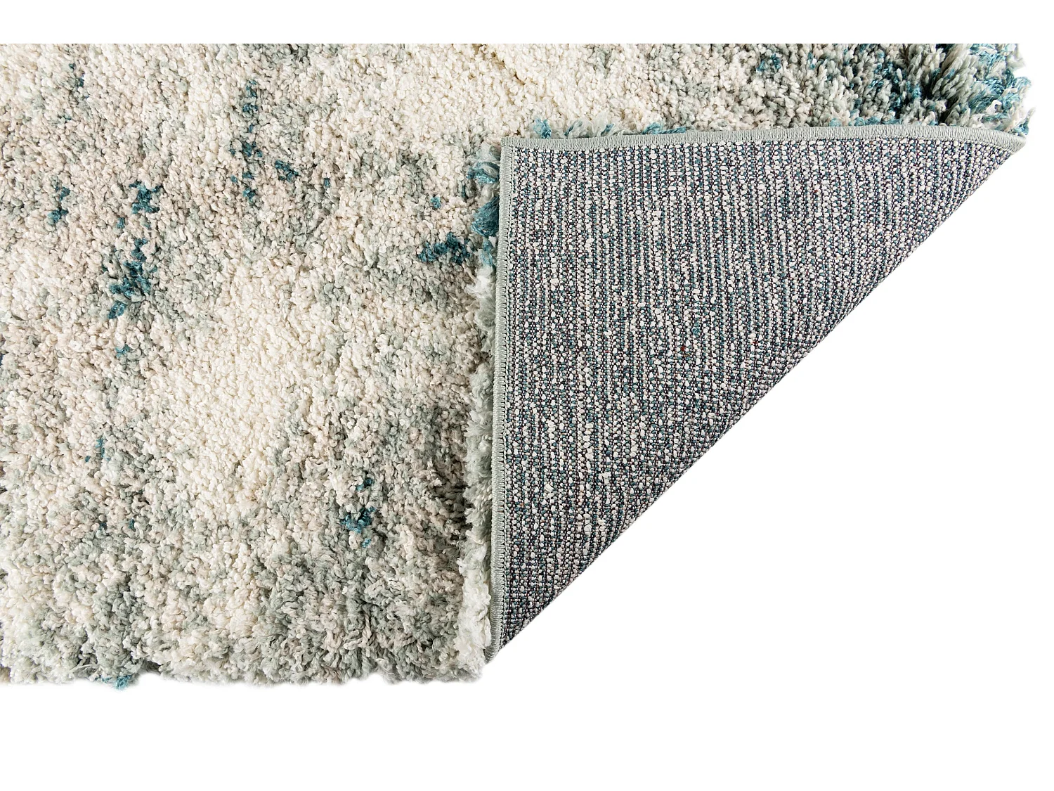 Tappeto shaggy  185x185 beige - verde Lachen Haze