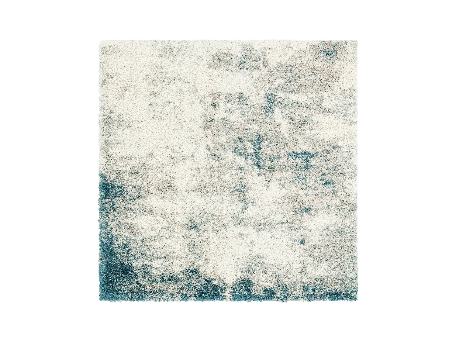 Hoogpolig tapijt 185x185 Beige - Groen Lachen Haze