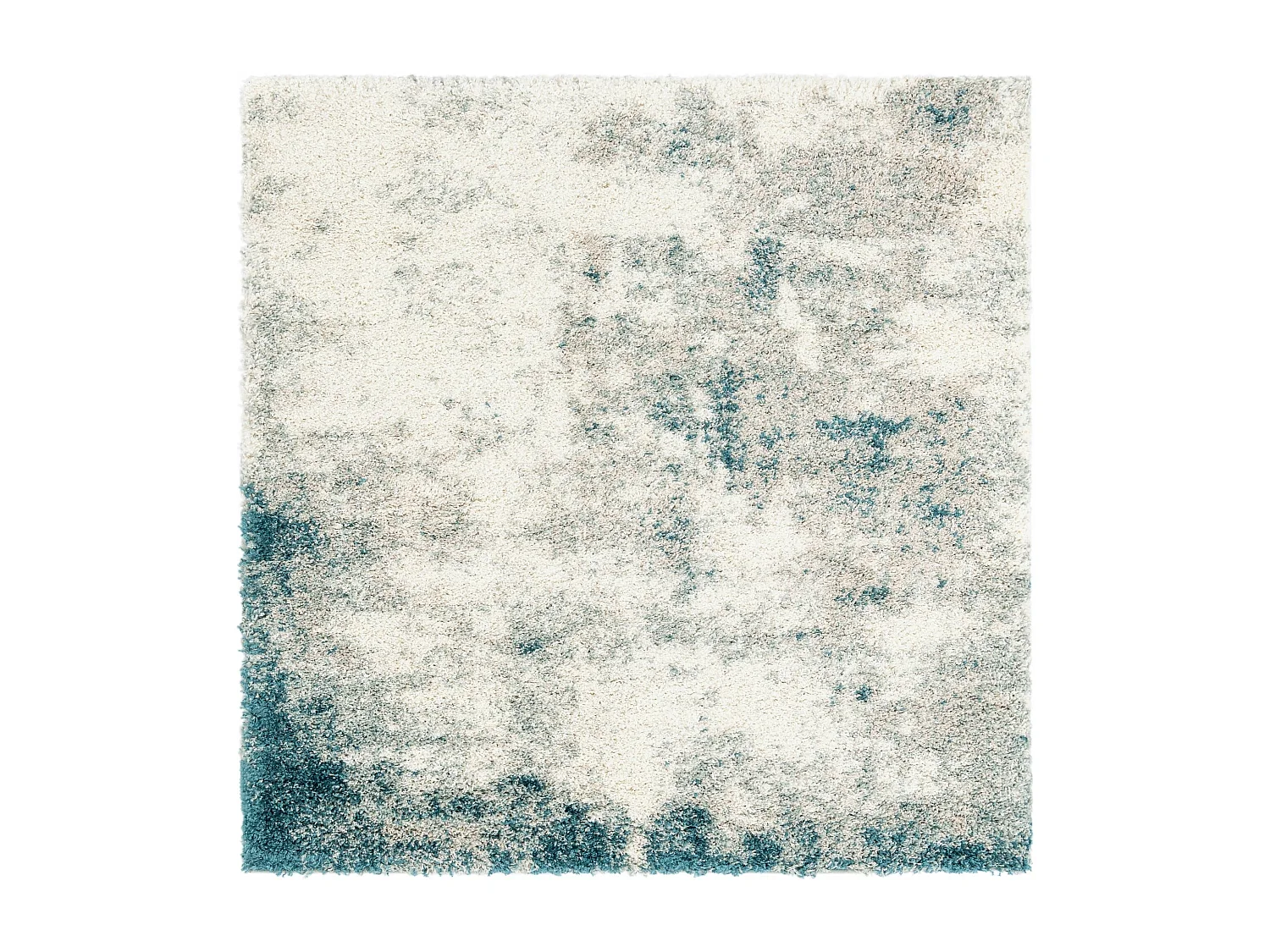 Hoogpolig tapijt 185x185 Beige - Groen Lachen Haze