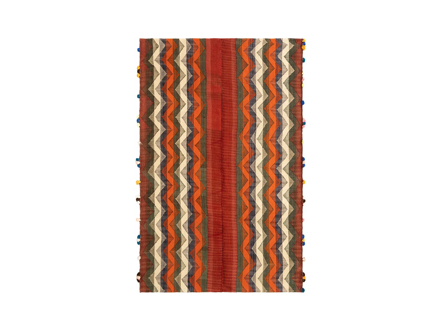 Tapis de laine 121x191 rouge Jajim