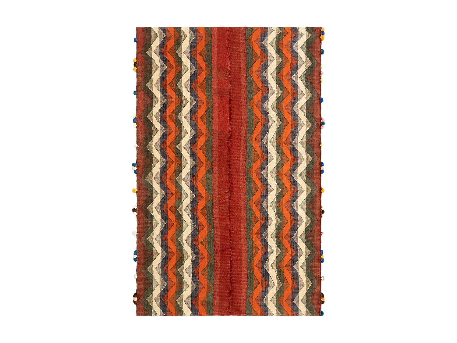 Tapis de laine 121x191 rouge Jajim