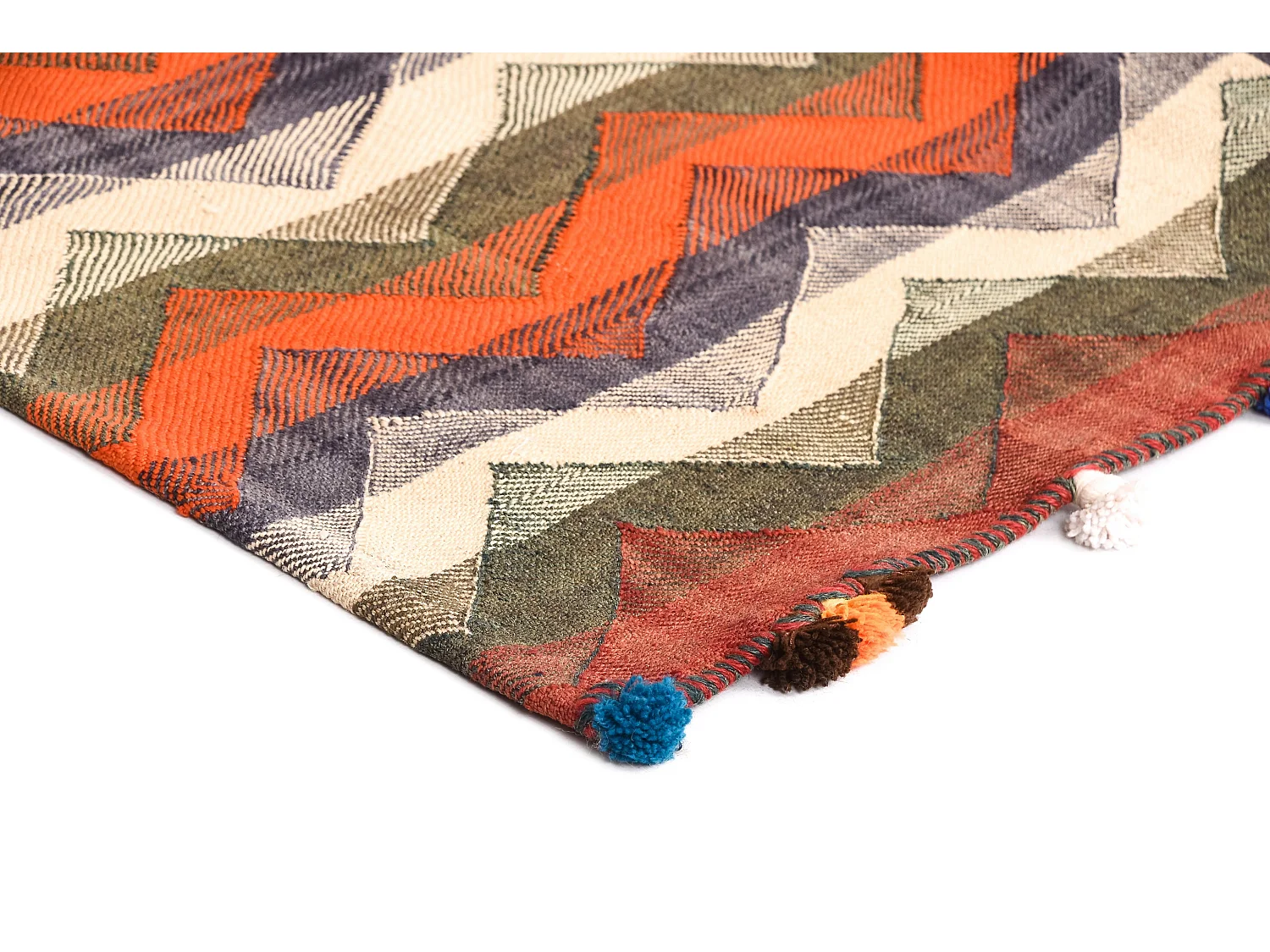 Tapis de laine 121x191 rouge Jajim