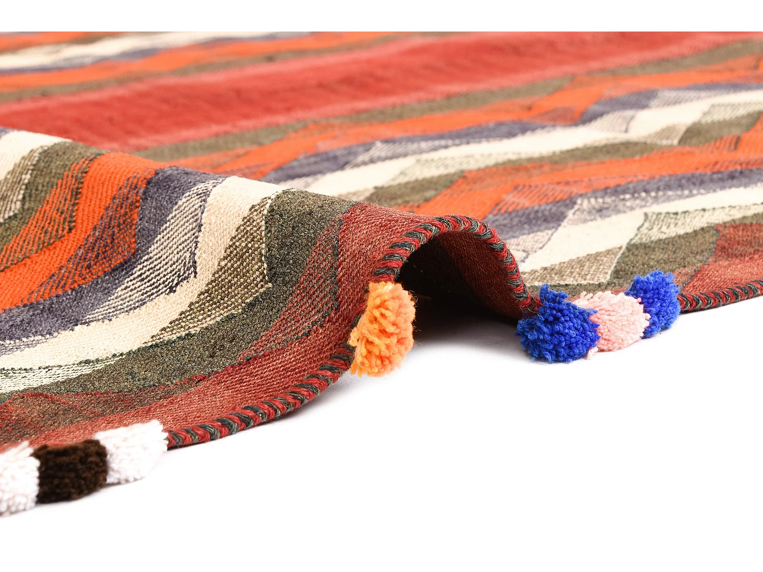 Tapis de laine 121x191 rouge Jajim