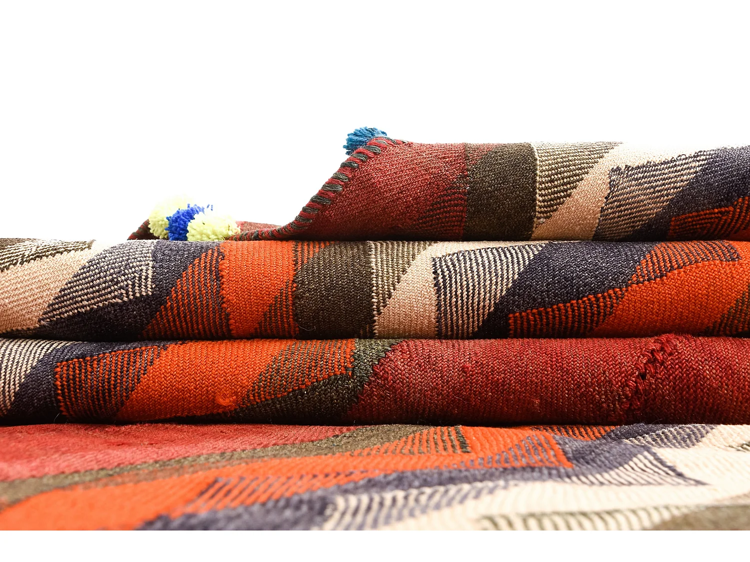 Tapis de laine 121x191 rouge Jajim