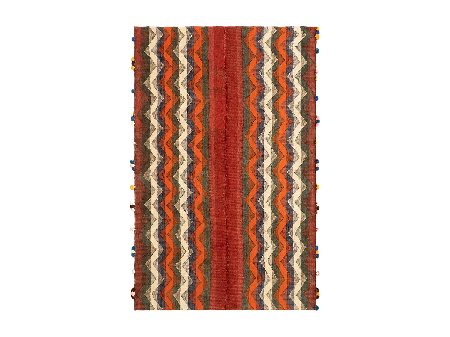 Tapis de laine 121x191 rouge Jajim