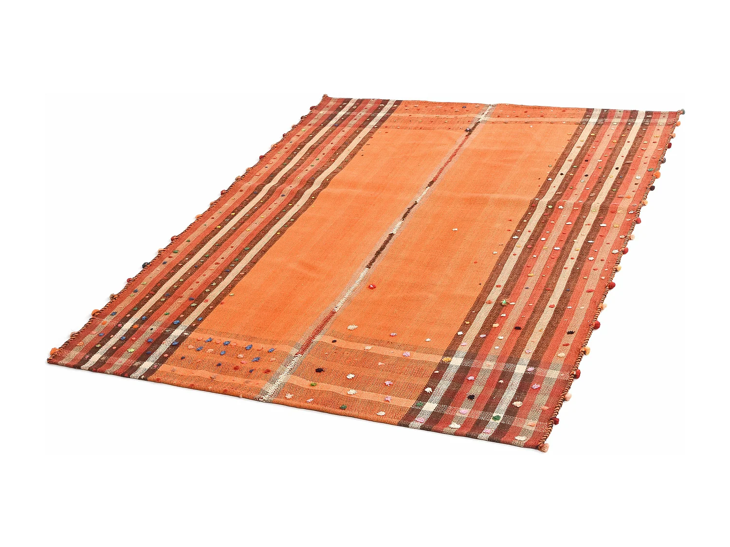 Tapis de laine 149x200 orange Jajim