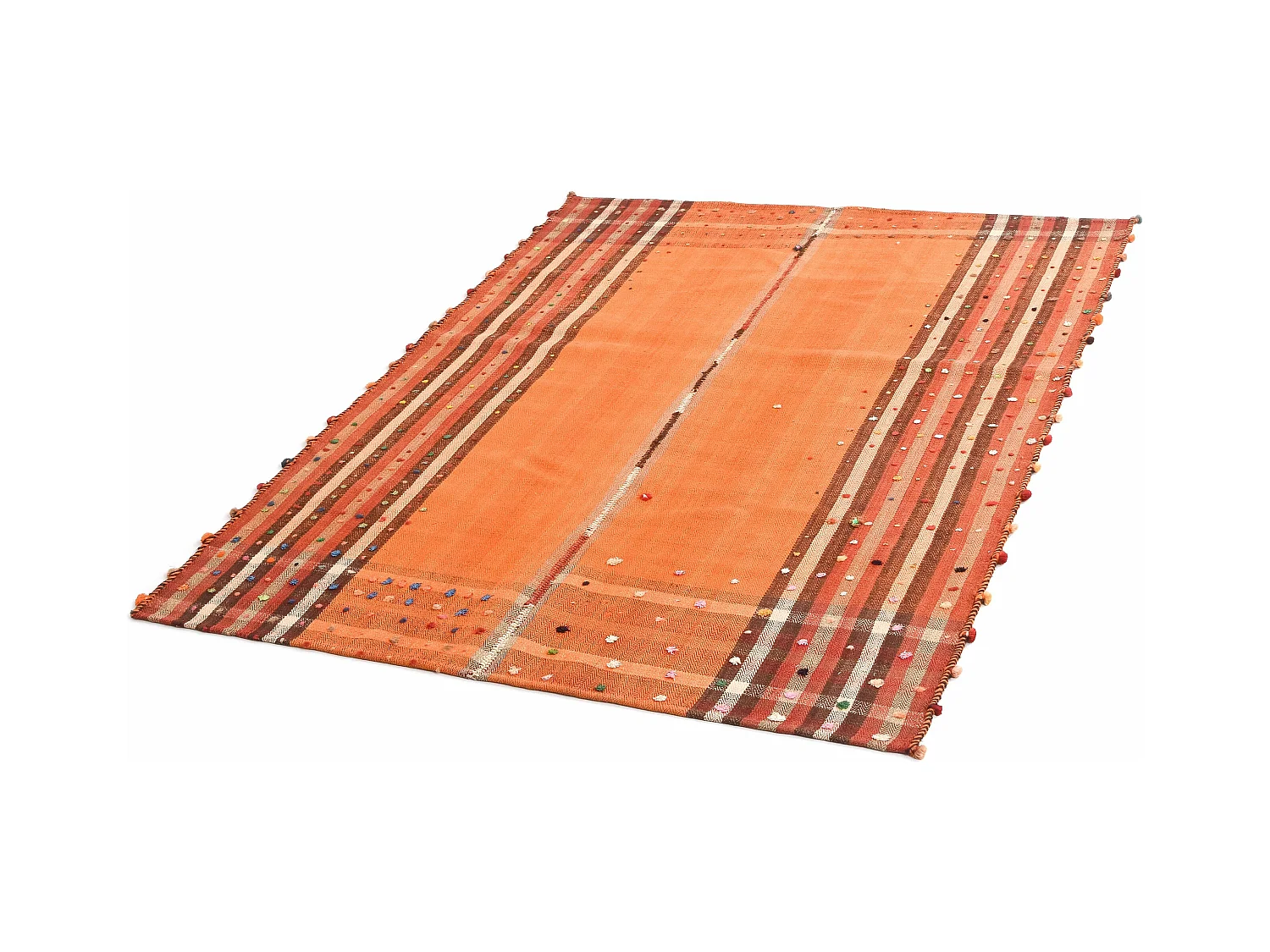 Wollteppich 149x200 Orange Jajim