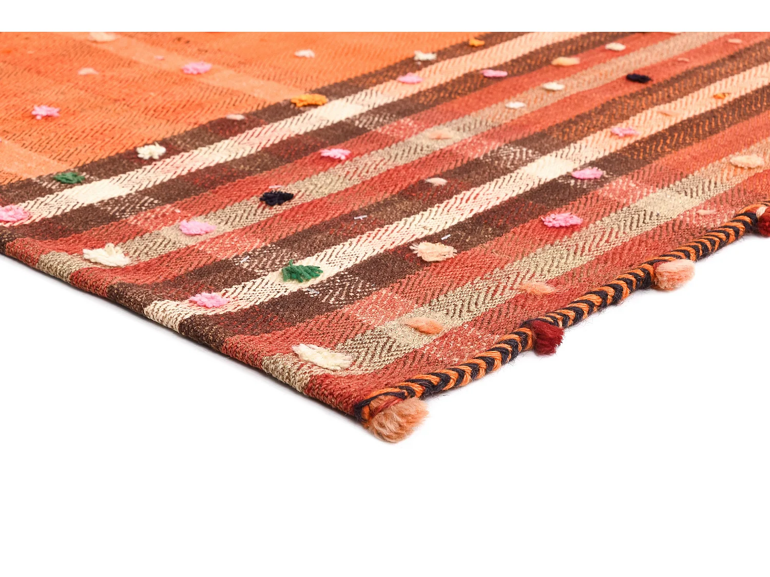 Tapis de laine 149x200 orange Jajim
