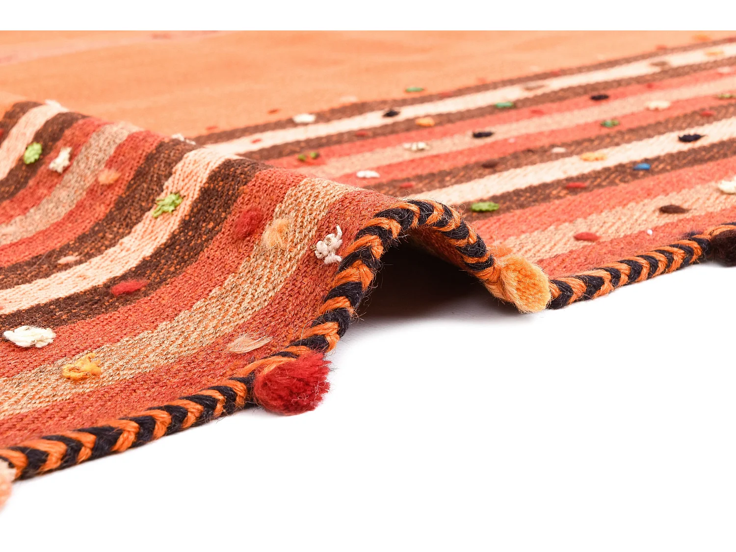 Tapis de laine 149x200 orange Jajim