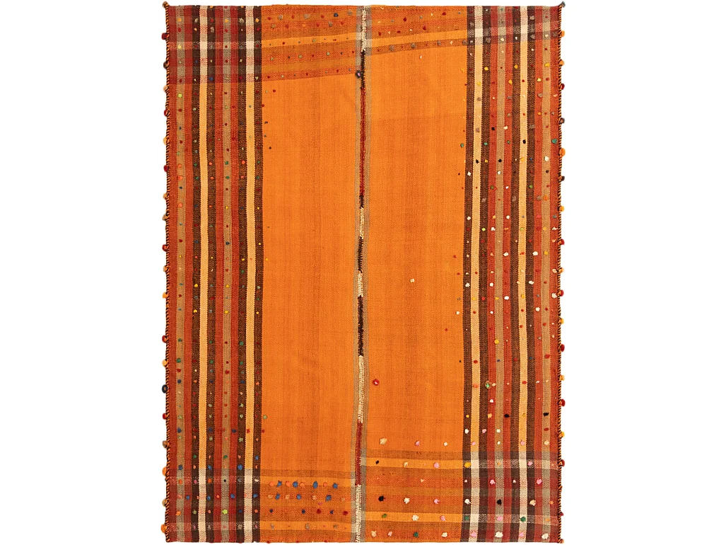 Tapis de laine 149x200 orange Jajim