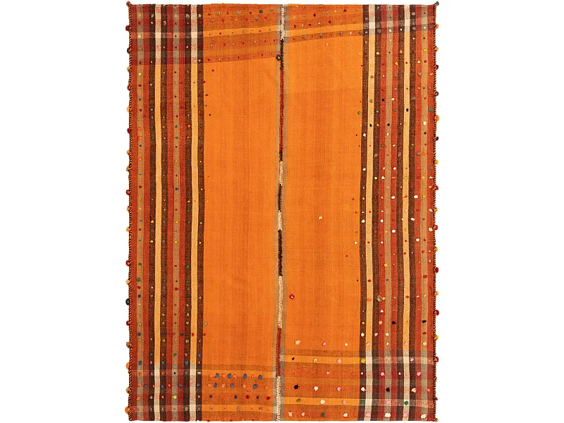Tapis de laine 149x200 orange Jajim