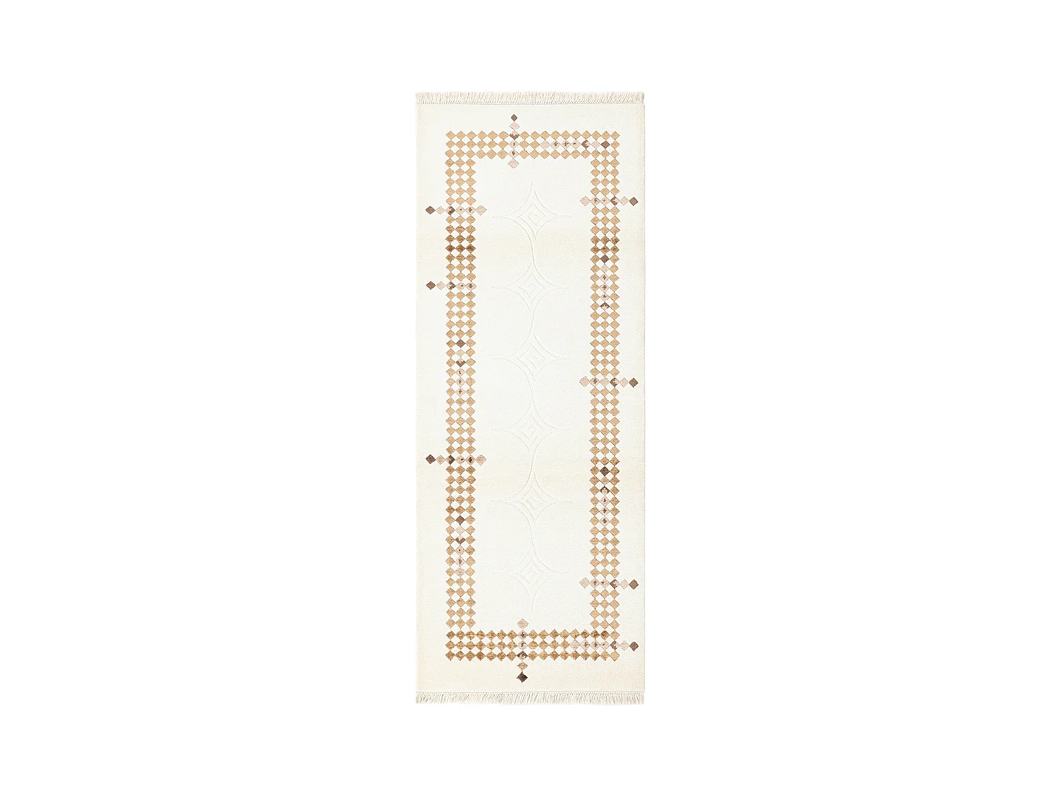 Tapis de couloir en laine 79x203 beige Darya