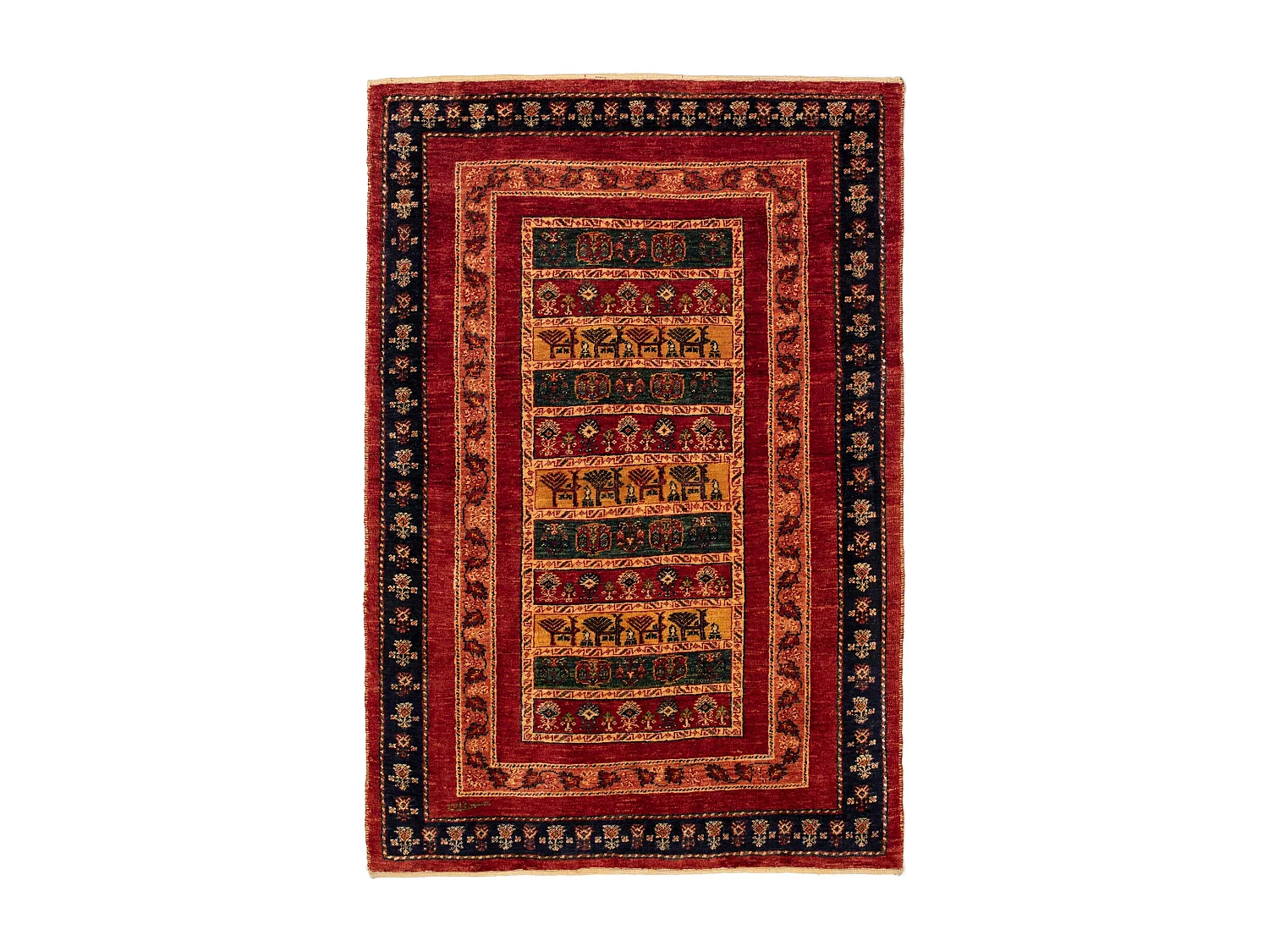 Wollteppich 108x160 Rot Kashkuli