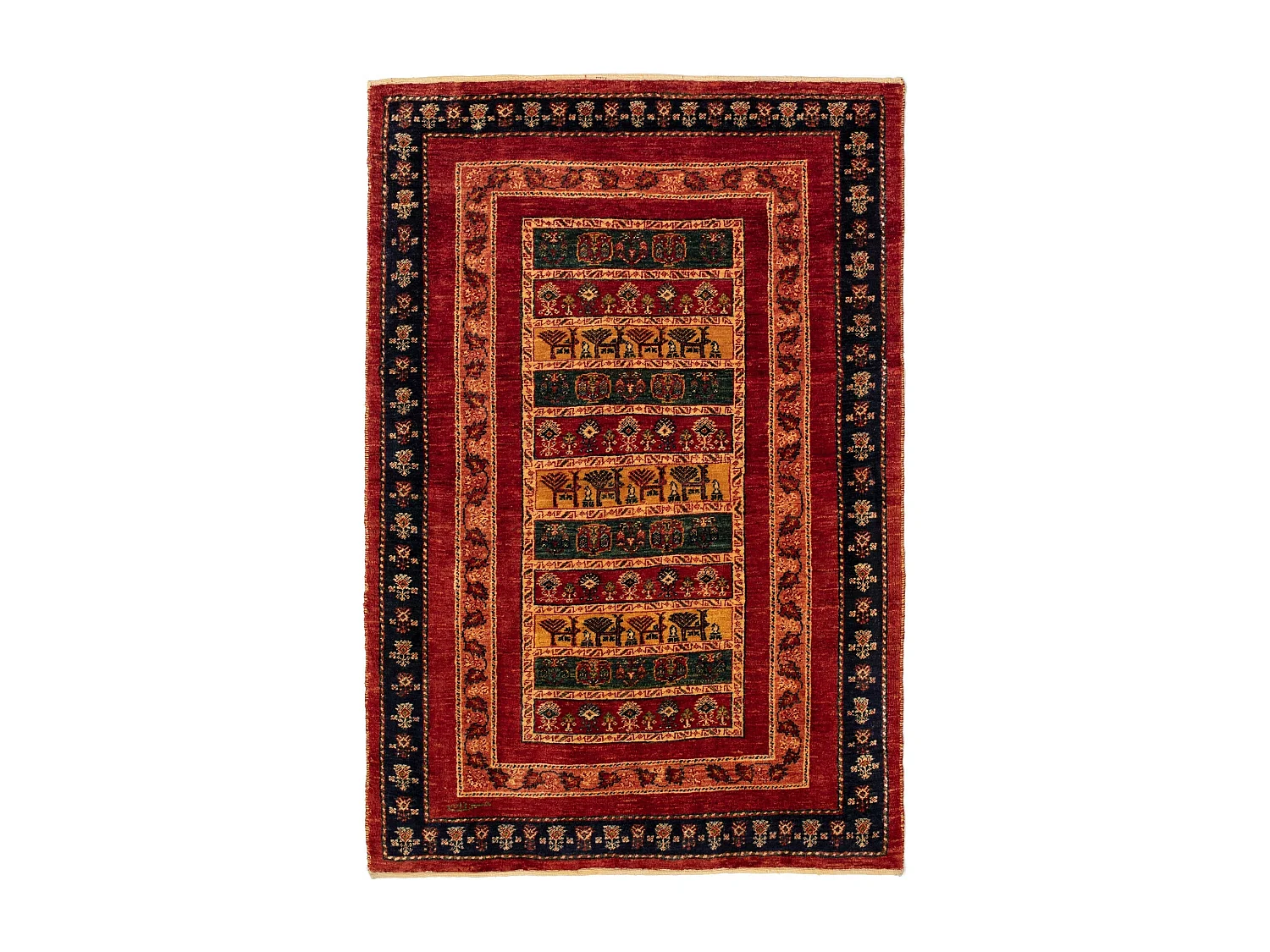 Wollteppich 108x160 Rot Kashkuli